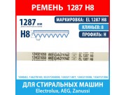 Ремень EL 1287 H8 Megadyne для  стиральных машин Electrolux, AEG, Zanussi (146278100, 50237204008, 1240211407, 1240210508, 1326721006, 1287H8)