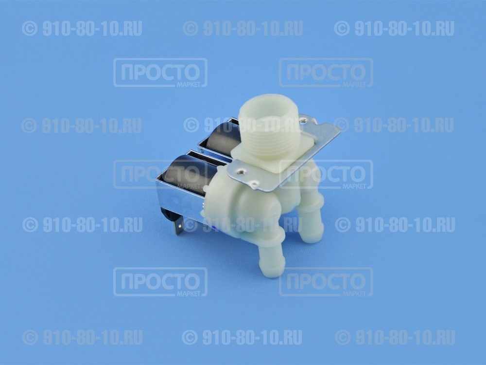 Клапан подачи воды универсальный 2Wx180 (КЭН) для стиральных машин LG, Samsung, Gorenje (62AB406)