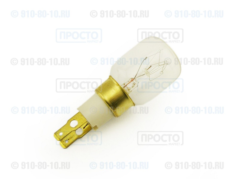 Лампа 15W T25 для холодильников Whirlpool, Bauknecht, IKEA (C00312322, 312322), цоколь: вилка (T-Click)