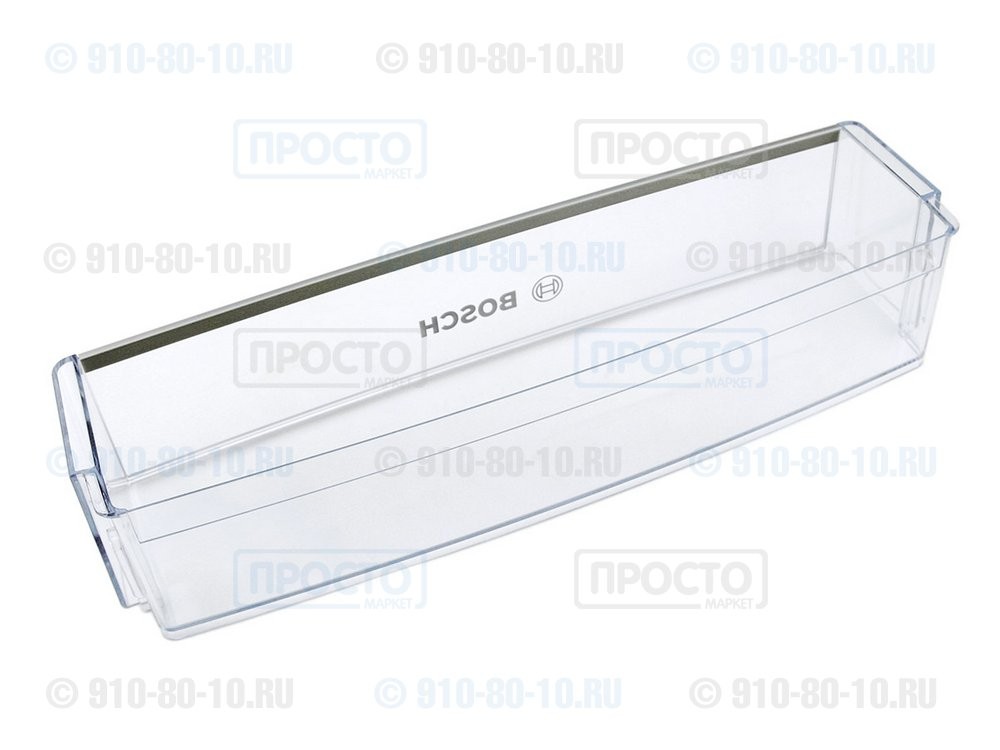 Полка-балкон нижняя (для бутылок), прозрачная холодильников Bosch, Siemens (674382, 00674382)
