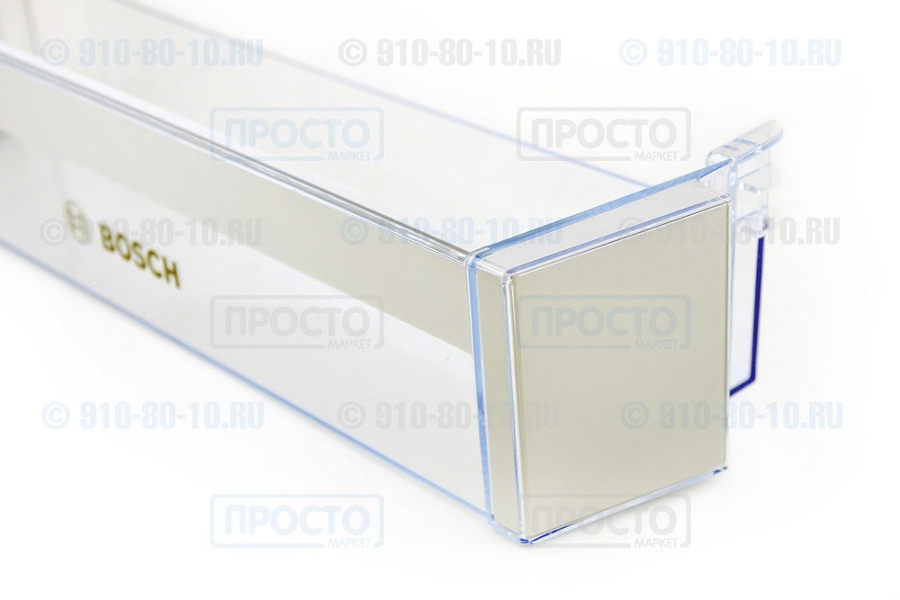 Полка-балкон нижняя (для бутылок), прозрачная для холодильников Bosch, Siemens (704406, 00704406)