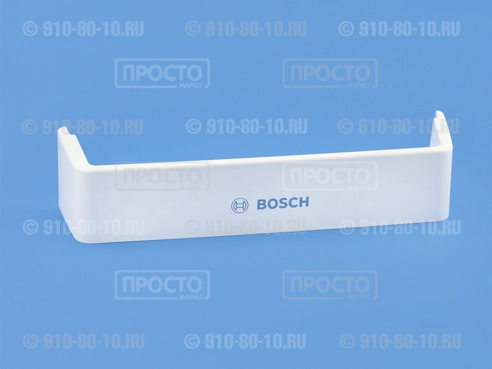 Полка-балкон нижняя (для бутылок), белая для холодильников Bosch (660810, 00660810, 660090, 00660090)