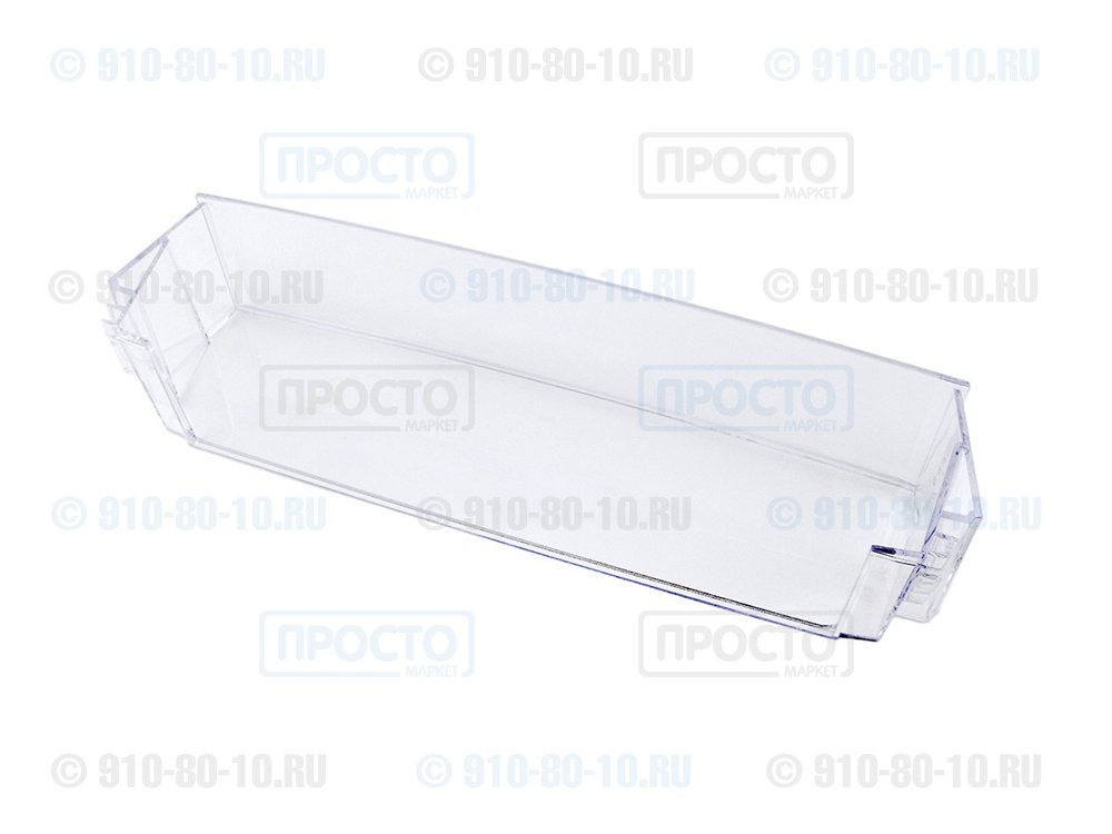 Полка-балкон нижняя (для бутылок), прозрачная для холодильников Electrolux, AEG, Rex (2646013017)