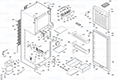 Взрыв-схема запчастей холодильника Bosch
